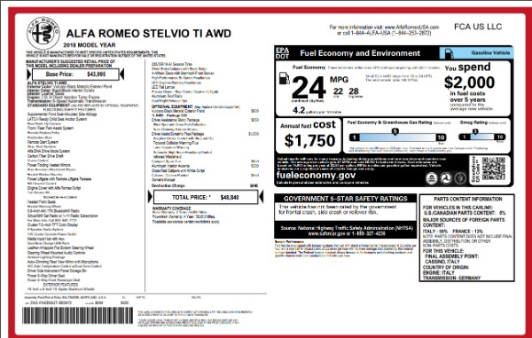 Used 2018 Alfa Romeo Stelvio Ti Q4 for sale Sold at Bentley Greenwich in Greenwich CT 06830 26