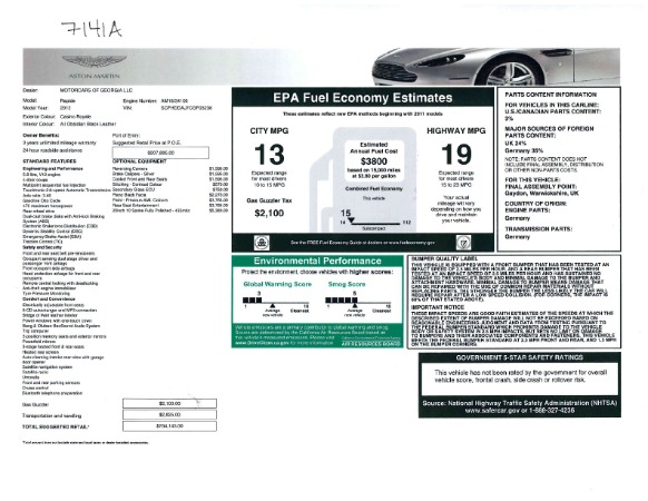 Used 2012 Aston Martin Rapide for sale Sold at Bentley Greenwich in Greenwich CT 06830 23