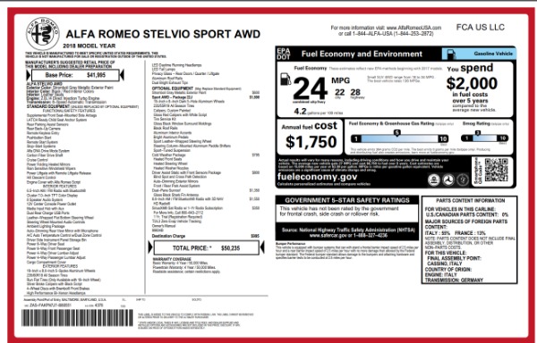 New 2018 Alfa Romeo Stelvio Sport Q4 for sale Sold at Bentley Greenwich in Greenwich CT 06830 26