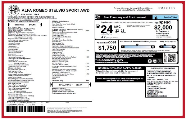 New 2018 Alfa Romeo Stelvio Sport Q4 for sale Sold at Bentley Greenwich in Greenwich CT 06830 21