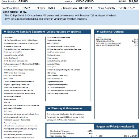 New 2018 Maserati Ghibli S Q4 for sale Sold at Bentley Greenwich in Greenwich CT 06830 23