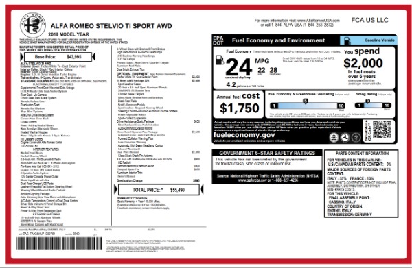 New 2018 Alfa Romeo Stelvio Ti Sport Q4 for sale Sold at Bentley Greenwich in Greenwich CT 06830 26