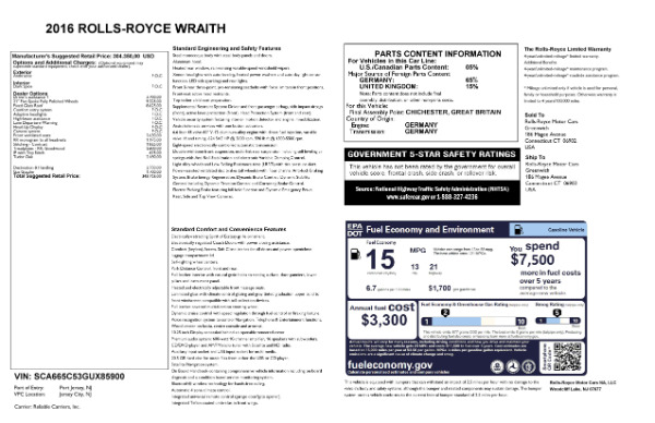 Used 2016 Rolls-Royce Wraith for sale Sold at Bentley Greenwich in Greenwich CT 06830 28