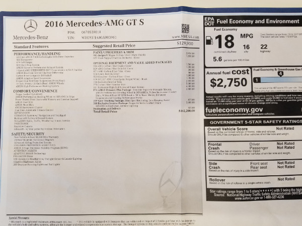 Used 2016 Mercedes-Benz AMG GT S for sale Sold at Bentley Greenwich in Greenwich CT 06830 25