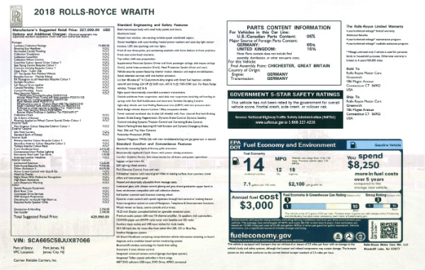 New 2018 Rolls-Royce Wraith Luminary Collection for sale Sold at Bentley Greenwich in Greenwich CT 06830 27