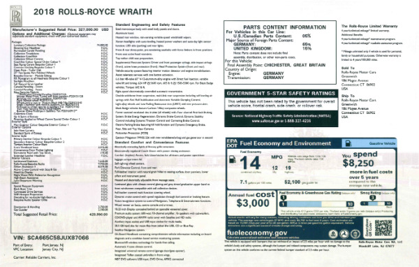 New 2018 Rolls-Royce Wraith Luminary Collection for sale Sold at Bentley Greenwich in Greenwich CT 06830 27