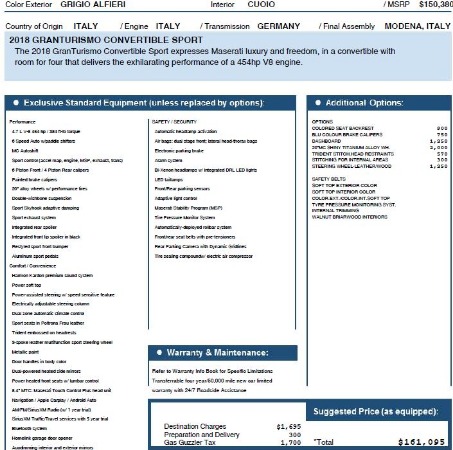 New 2018 Maserati GranTurismo Sport Convertible for sale Sold at Bentley Greenwich in Greenwich CT 06830 23