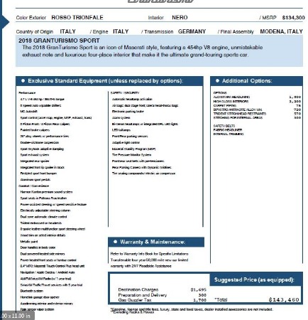 New 2018 Maserati GranTurismo Sport for sale Sold at Bentley Greenwich in Greenwich CT 06830 2