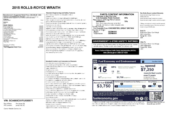 Used 2015 Rolls-Royce Wraith for sale Sold at Bentley Greenwich in Greenwich CT 06830 24