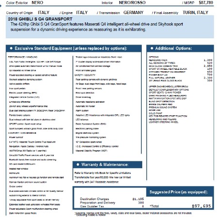 New 2018 Maserati Ghibli SQ4 GranSport Nerissimo for sale Sold at Bentley Greenwich in Greenwich CT 06830 24