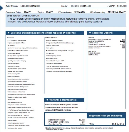 New 2018 Maserati GranTurismo Sport for sale Sold at Bentley Greenwich in Greenwich CT 06830 13