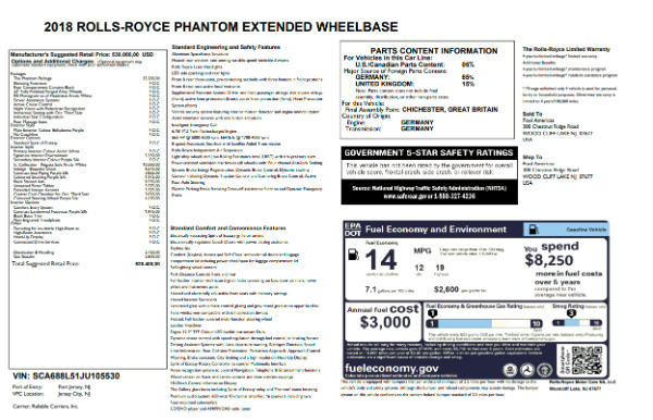 New 2018 Rolls-Royce Phantom EWB for sale Sold at Bentley Greenwich in Greenwich CT 06830 7