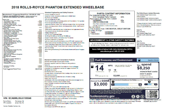 New 2018 Rolls-Royce Phantom EWB for sale Sold at Bentley Greenwich in Greenwich CT 06830 7