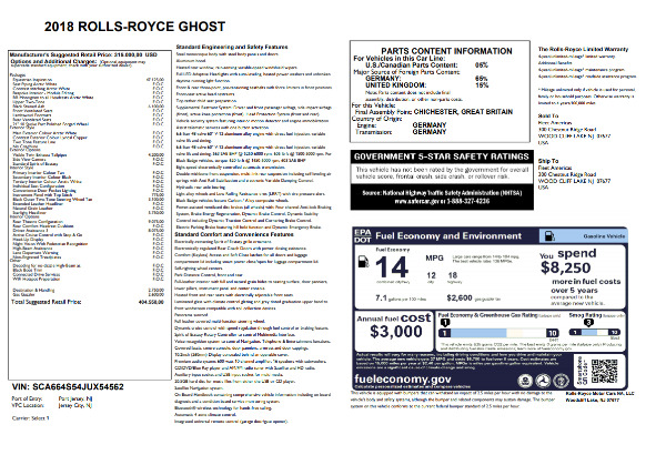 New 2018 Rolls-Royce Ghost for sale Sold at Bentley Greenwich in Greenwich CT 06830 7