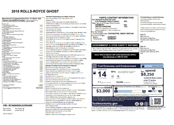 New 2018 Rolls-Royce Ghost for sale Sold at Bentley Greenwich in Greenwich CT 06830 7