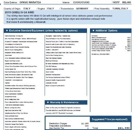 New 2019 Maserati Ghibli S Q4 for sale Sold at Bentley Greenwich in Greenwich CT 06830 26