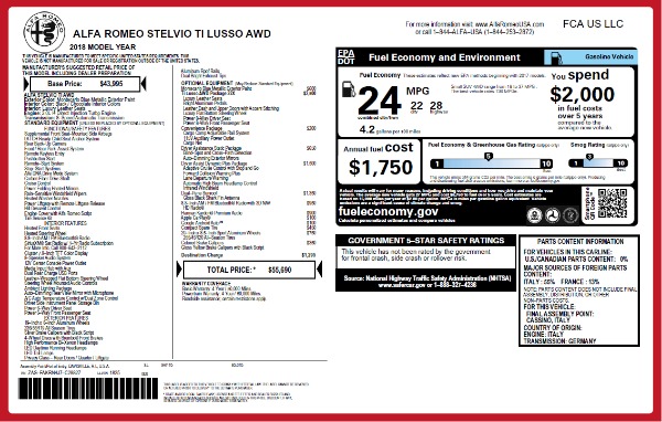New 2018 Alfa Romeo Stelvio Ti Lusso Q4 for sale Sold at Bentley Greenwich in Greenwich CT 06830 26
