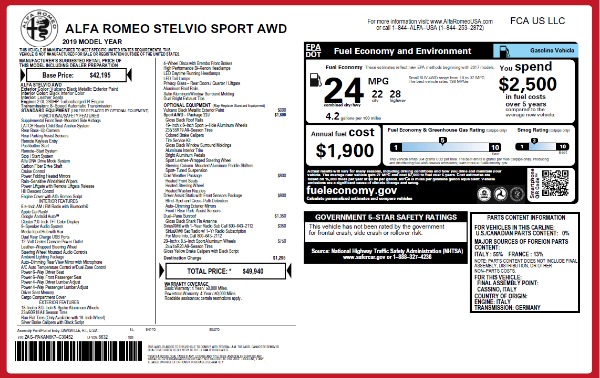 New 2019 Alfa Romeo Stelvio Sport Q4 for sale Sold at Bentley Greenwich in Greenwich CT 06830 26