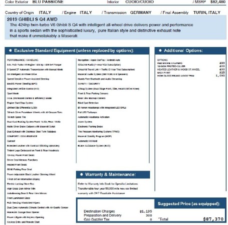 New 2019 Maserati Ghibli S Q4 for sale Sold at Bentley Greenwich in Greenwich CT 06830 26