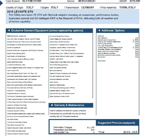 New 2019 Maserati Levante GTS for sale Sold at Bentley Greenwich in Greenwich CT 06830 28