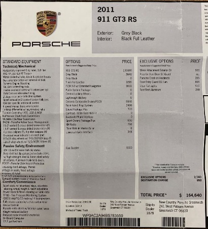 Used 2011 Porsche 911 GT3 RS for sale Sold at Bentley Greenwich in Greenwich CT 06830 22