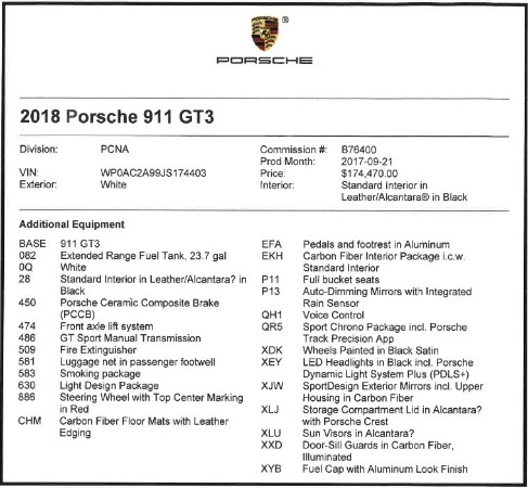 Used 2018 Porsche 911 GT3 for sale Sold at Bentley Greenwich in Greenwich CT 06830 20