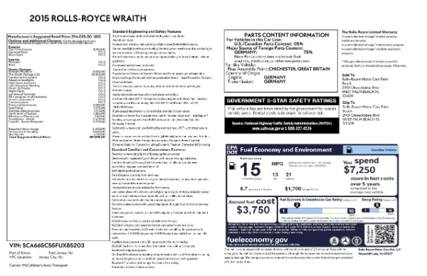 Used 2015 Rolls-Royce Wraith for sale Sold at Bentley Greenwich in Greenwich CT 06830 28