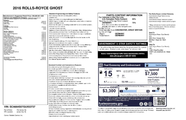 Used 2016 Rolls-Royce Ghost for sale Sold at Bentley Greenwich in Greenwich CT 06830 28