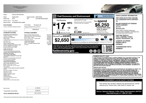 Used 2019 Aston Martin Rapide V12 AMR for sale Sold at Bentley Greenwich in Greenwich CT 06830 28