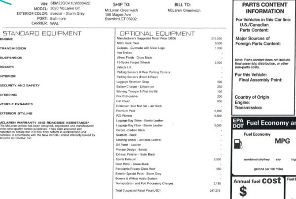 New 2020 McLaren GT Pioneer for sale Sold at Bentley Greenwich in Greenwich CT 06830 22