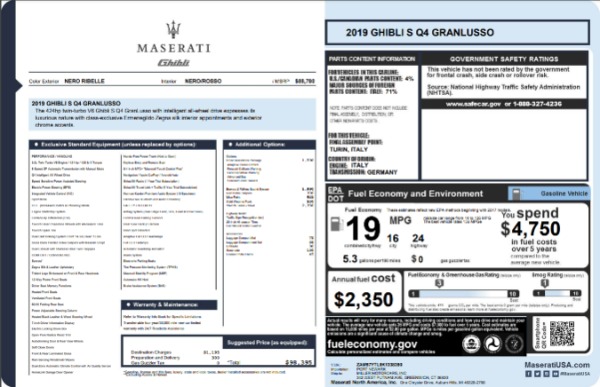 Used 2019 Maserati Ghibli S Q4 GranLusso for sale $41,900 at Bentley Greenwich in Greenwich CT 06830 26