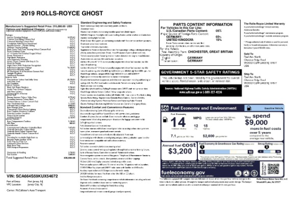 New 2019 Rolls-Royce Ghost for sale Sold at Bentley Greenwich in Greenwich CT 06830 9