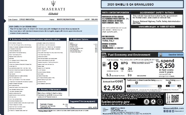 New 2020 Maserati Ghibli S Q4 GranLusso for sale Sold at Bentley Greenwich in Greenwich CT 06830 6