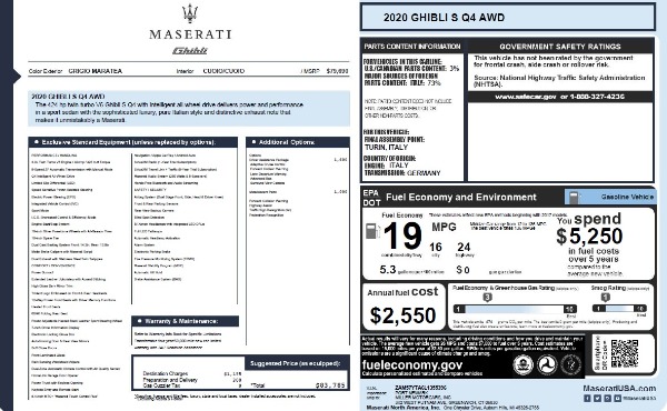 New 2020 Maserati Ghibli S Q4 for sale Sold at Bentley Greenwich in Greenwich CT 06830 28