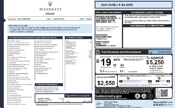 New 2020 Maserati Ghibli S Q4 for sale Sold at Bentley Greenwich in Greenwich CT 06830 27