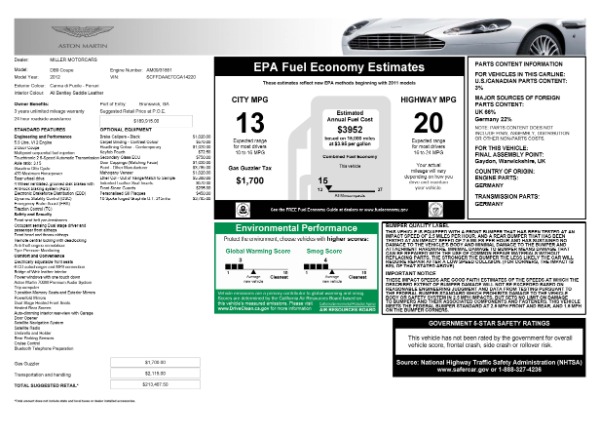 Used 2012 Aston Martin DB9 for sale Sold at Bentley Greenwich in Greenwich CT 06830 21