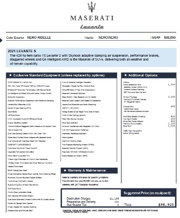 New 2021 Maserati Levante S Q4 for sale Sold at Bentley Greenwich in Greenwich CT 06830 2