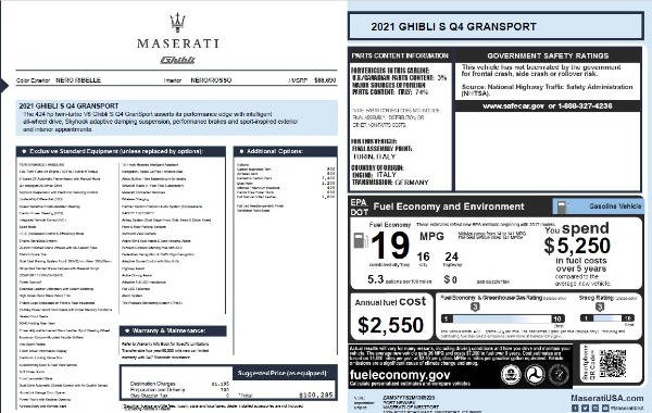 New 2021 Maserati Ghibli S Q4 GranSport for sale Sold at Bentley Greenwich in Greenwich CT 06830 28