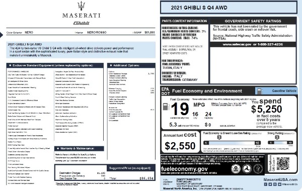 New 2021 Maserati Ghibli S Q4 for sale Sold at Bentley Greenwich in Greenwich CT 06830 27