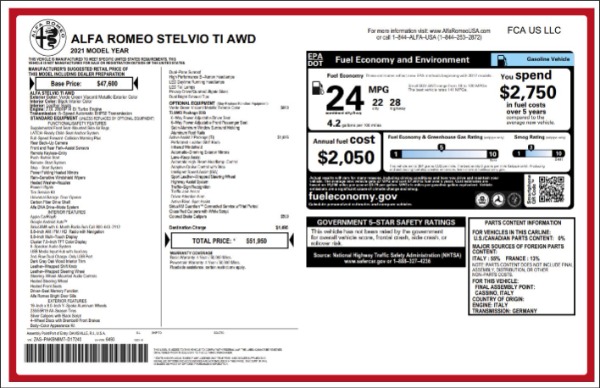 New 2021 Alfa Romeo Stelvio Ti Q4 for sale $48,900 at Bentley Greenwich in Greenwich CT 06830 20