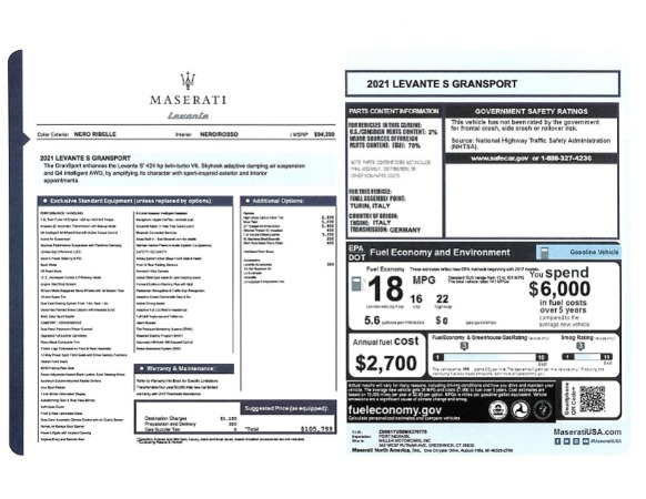 New 2021 Maserati Levante S GranSport for sale Sold at Bentley Greenwich in Greenwich CT 06830 24