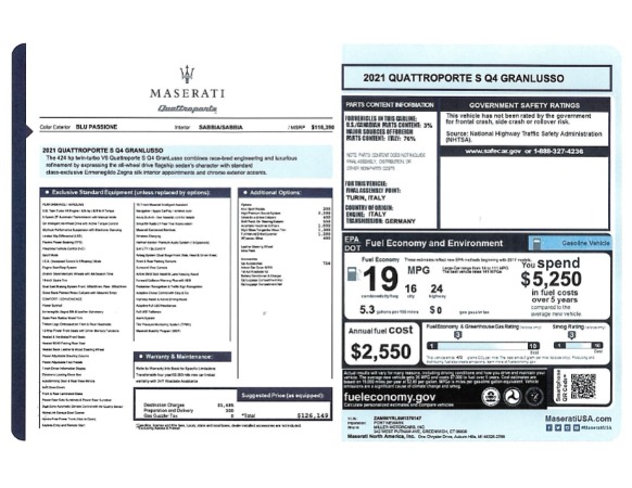 New 2021 Maserati Quattroporte S Q4 GranLusso for sale Sold at Bentley Greenwich in Greenwich CT 06830 24