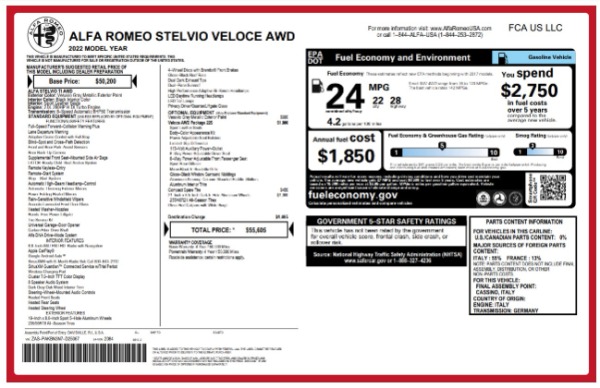 New 2022 Alfa Romeo Stelvio Veloce for sale Sold at Bentley Greenwich in Greenwich CT 06830 24