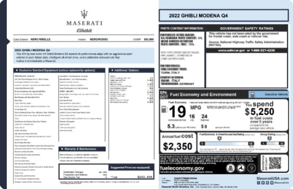 New 2022 Maserati Ghibli Modena Q4 for sale Sold at Bentley Greenwich in Greenwich CT 06830 19