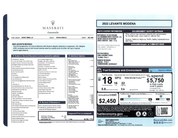 New 2022 Maserati Levante Modena for sale Sold at Bentley Greenwich in Greenwich CT 06830 24