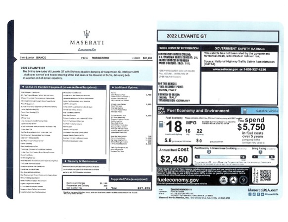 New 2022 Maserati Levante GT for sale Sold at Bentley Greenwich in Greenwich CT 06830 14