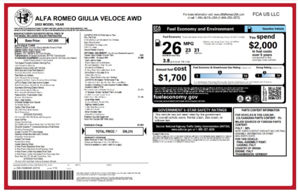 New 2022 Alfa Romeo Giulia Veloce for sale Sold at Bentley Greenwich in Greenwich CT 06830 23