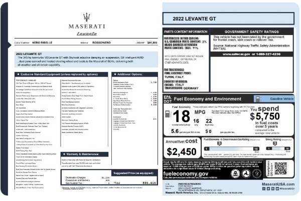 Used 2022 Maserati Levante GT for sale Sold at Bentley Greenwich in Greenwich CT 06830 23