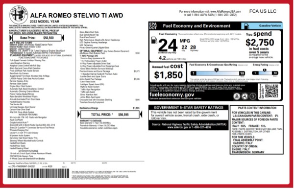 New 2022 Alfa Romeo Stelvio Ti for sale Sold at Bentley Greenwich in Greenwich CT 06830 25