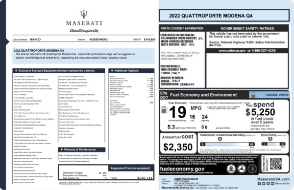 New 2022 Maserati Quattroporte Modena Q4 for sale Sold at Bentley Greenwich in Greenwich CT 06830 28